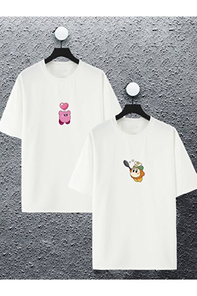 macklin Tricou supradimensionat unisex, femei, bărbați, imprimat Kirby și Wad...