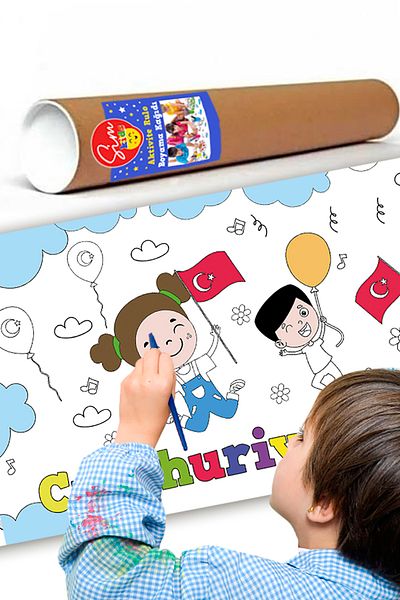 Sim Tasarım 29 October Republic Day Painting Activity Paper - 50 X 200 Cm