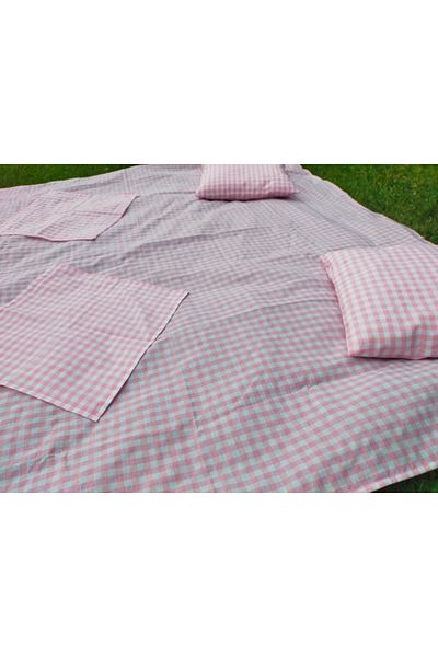 Angels' Collection Pink Gingham Picnic Set 5 Pieces