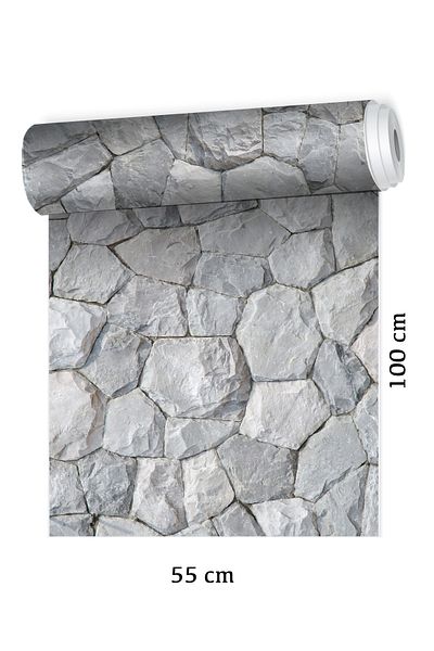 Sim Tasarım Natural Stone Pattern Floor Covering Foil Sticker - Model 6