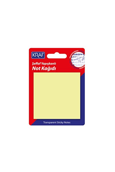 KRAF Hârtie adezivă galbenă transparentă 76x76mm 50 coli