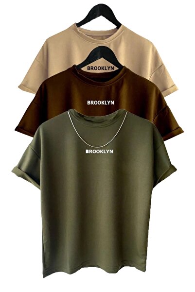 Machetta Бруклінський принт на футболках великих розмірів Набір з 3 футболок