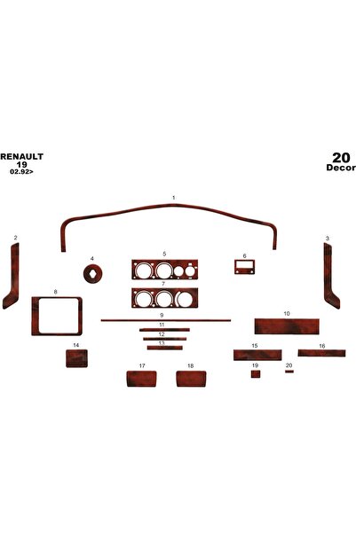 meriç cockpit design ميريتش ®   رينو 19 يوروبا توربيدو أمامي مطلي بالماهوجني ...