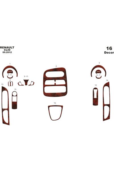 meriç cockpit design ميريتش ®   رينو كليو 4 توربيدو امامي مطلي ماهوجني 16 قطع...