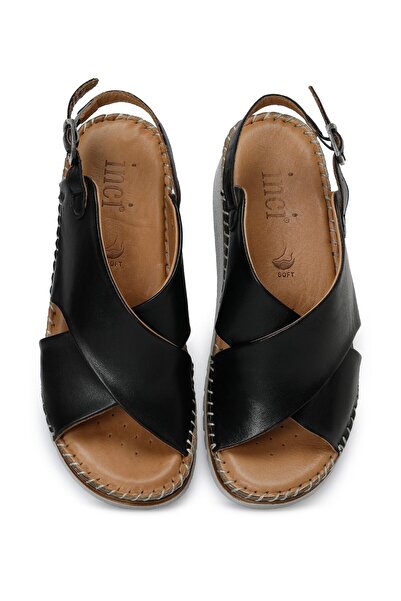 İnci Epps 3fx Siyah Kadın Comfort Sandalet