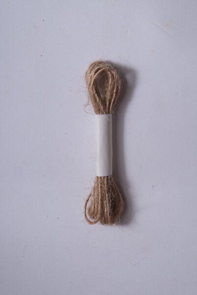 Eskişehir hobi sanat 3 μέτρα Φυσικό Χρώμα Σχοινί γιούτας χωρίς κερί Πάχος 1,3 mm Σχοινί Καλαμάκι Σχοινί Κονιάκ