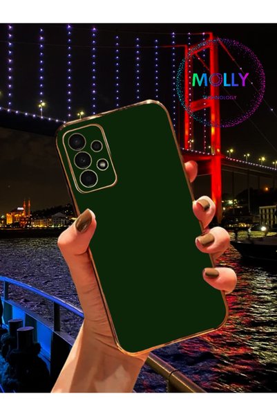 Molly Technology حافظة سيليكون فاخرة لهاتف سامسونج جالاكسي A13 بحواف خضراء دا...