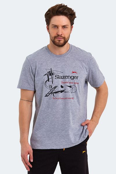 Slazenger Ανδρικό μπλουζάκι Karnen Over σε γκρι χρώμα