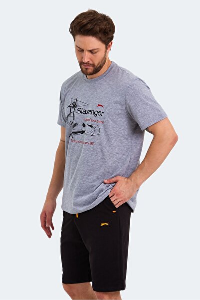 Slazenger Ανδρικό μπλουζάκι Karnen Over σε γκρι χρώμα