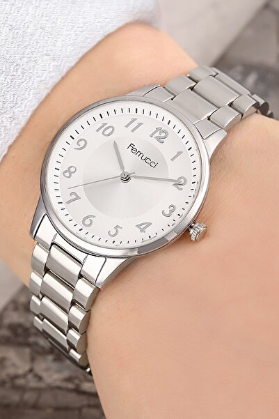 Ferrucci Rakamlı Çelik Kordon Kadın Kol Saati