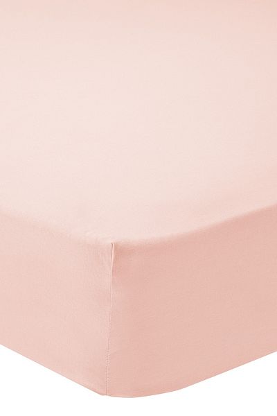 Puffy Naturalis Ranforce Double Fitted Sheet - Blush