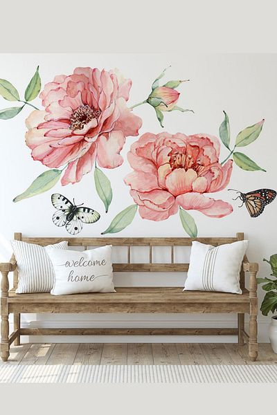 Sim Tasarım Sm357 Giant Flowers Wall Sticker Set
