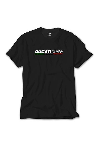 Z zepplin Μαύρο T-Shirt Ducati Corse Text