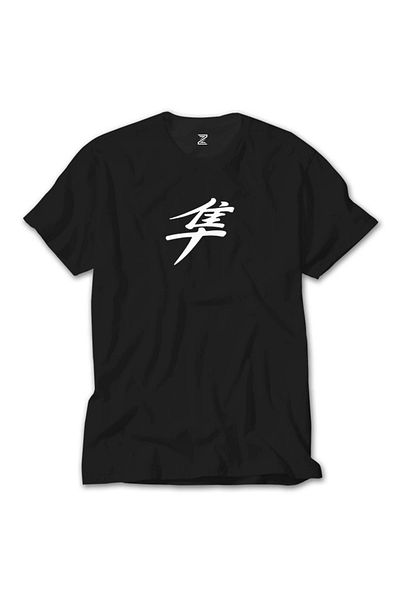 Z zepplin Тениска с бяло лого Hayabusa в черна цвят