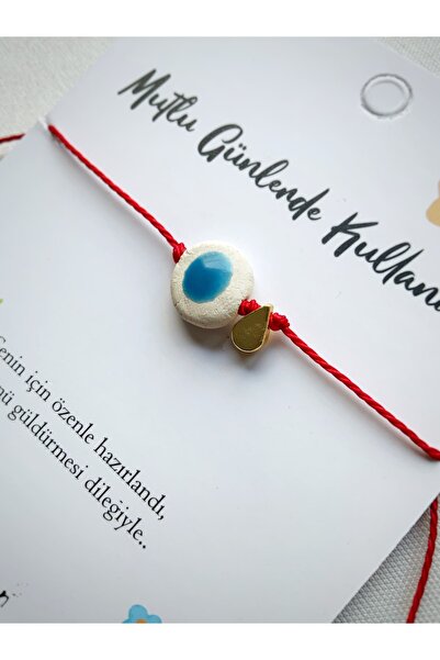 Atölye Merdiven الأزرق حبة السيراميك تصميم سوار العين الشريرة