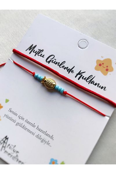Atölye Merdiven Red Fish Red Elegant Abundance Bracelet Abundance Bracelet Red Bracelet