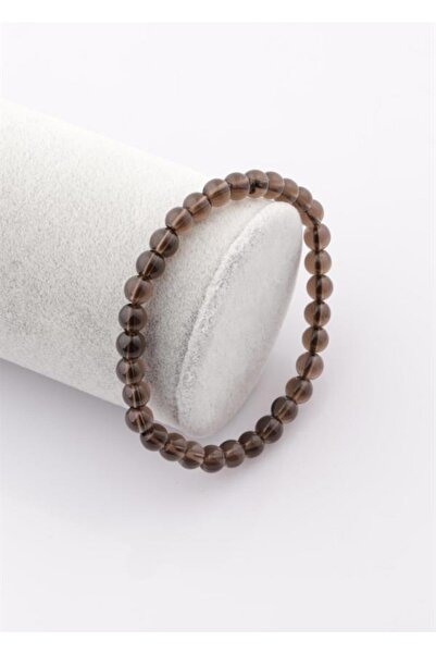 Genel Markalar Dumanlı Kuvars Doğal Taş Bileklik 6 mm Küre Kesim