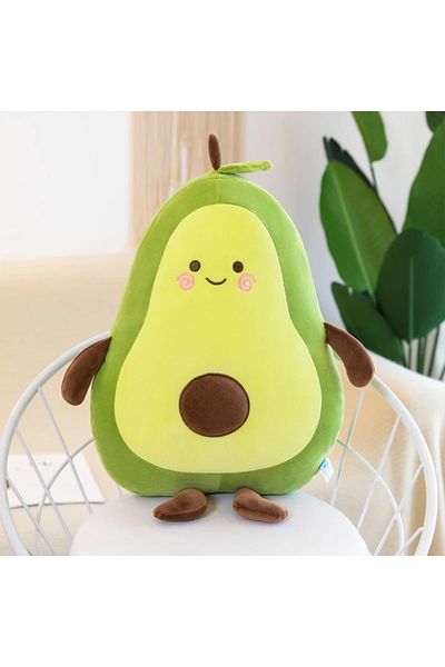keyfimshop Avocado Plush Pillow 50cm and Angel Pendant Gift