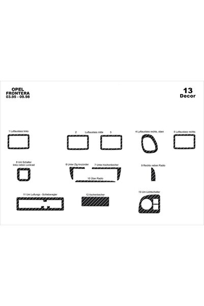meriç cockpit design ميريك® أوبل فرونتيرا أوبل فرونتيرا غطاء الطوربيد الأمامي...