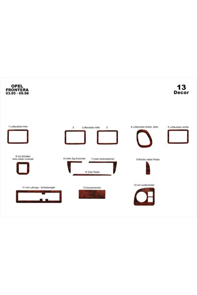 meriç cockpit design ميريتش ®   أوبل فرونتيرا توربيدو أمامي مطلي بالماهوجني 1...
