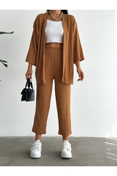 alenmoda Ζαρωμένο κοστούμι κιμονό