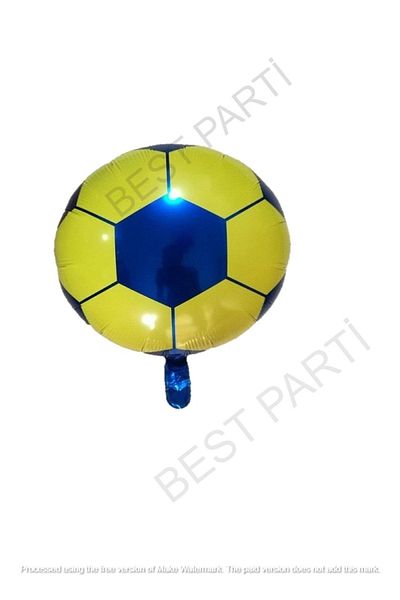 BEST PARTİ DOĞUM GÜNÜ PARTİ SÜSLERİ Yellow Navy Blue Football Ball Foil Foil Balloon 45 Cm 1 Piece