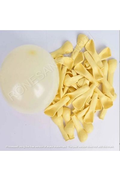 RÖNESANS PARTİ Yellow Macaron Balloons Set 6 Inch - 50 Pieces