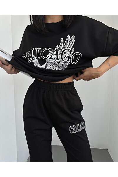 Machetta Καλοκαιρινό κοστούμι μεγάλου μεγέθους Eagle printed γράμματα τσέπης Oversize στο κάτω μέρος