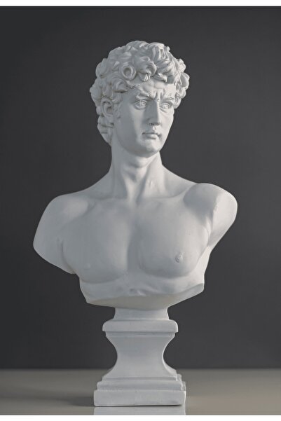 LivadoHome Büyük David Büst Dekoratif Heykel