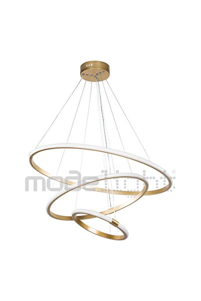 Modelight Rıng 3lü Ledli Avize Gold Salon-oturma Odası-çocuk Odası-yatak Odası-yemek Odası-antre-mutfak