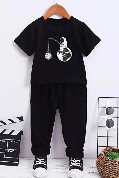 Machetta Astronaut drži planetu Štampano Oversize kroj T-shirt Trenerka, dečj...