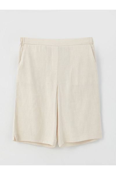LC Waikiki Bequeme Damen-Shorts aus Leinenmischung – schlichtes Design