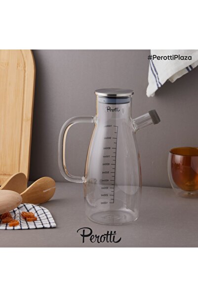 Cagla Homes وعاء زيت زجاجي سعة 1000 مل - وعاء زيت زجاجي من بيروتي