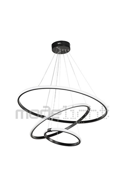 Modelight Rıng 3lü Ledli Avize Siyah Salon-oturma Odası-çocuk Odası-yatak Odası-yemek Odası-antre-mutfak