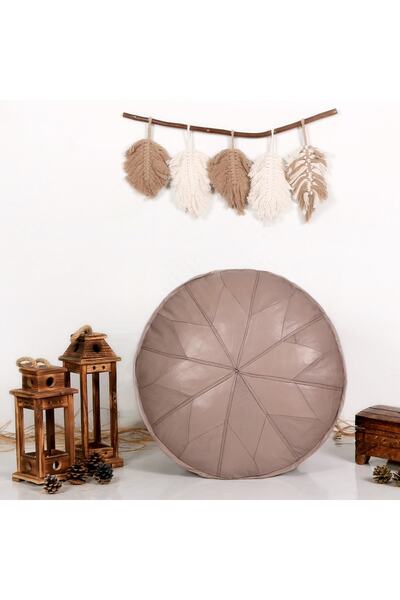 Ottoman Pouffe Şok Fiyat Açılışa Özel %50 Off! Art Deco El Yapımı Hakiki Deri Orijinal Bohem Ottoman Puf Minder60cm