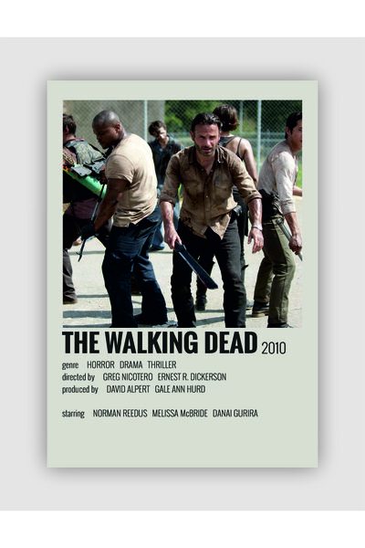 fırsatlar diyarı The Walking Dead Film Info Card Bilgi Kartı Duvar Posteri