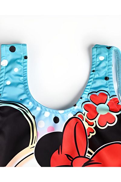 Gülersan Tekstil Κοριτσίστικο μαγιό Mickey Maouse Blue Digital Printed Sea Pool μαγιό