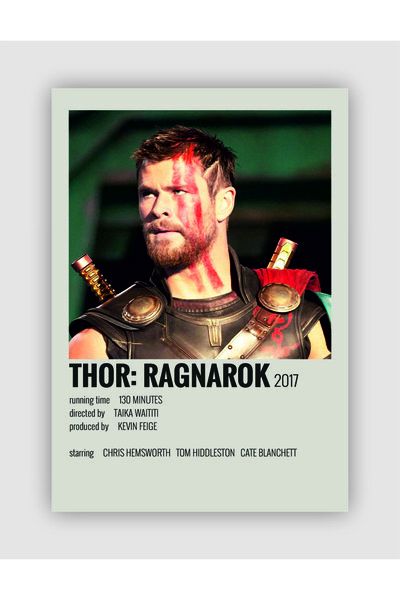fırsatlar diyarı Thor: Ragranork Film Info Card Bilgi Kartı Duvar Posteri