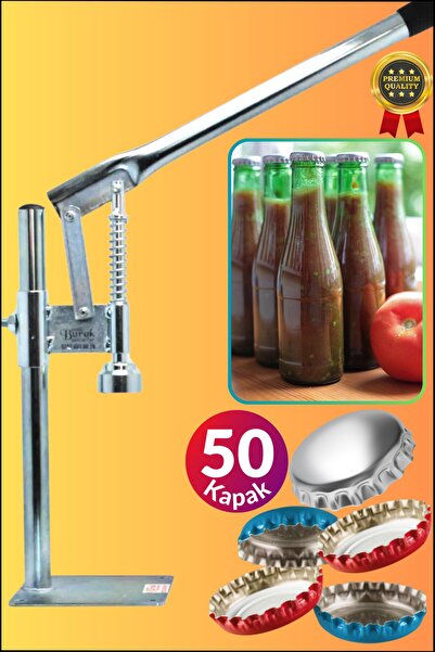 Jenisa Şişe Kapatma Aleti Soda Gazoz Kapağı Kapama Makinası Adet Kapak