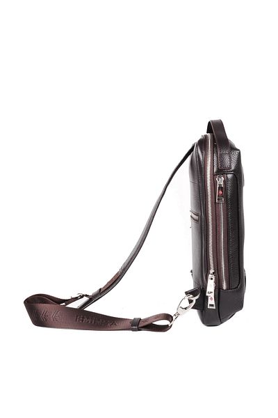 Eminsa Men's Brown Genuine Leather Shoulder Bag Crossbody