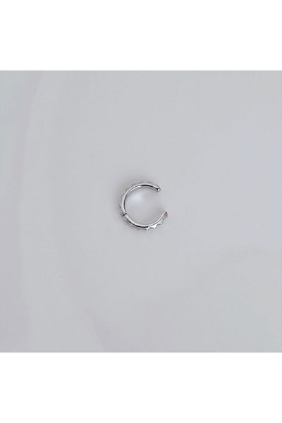 Heppii Silver Colored Thin Earcuff Compression Cartilage