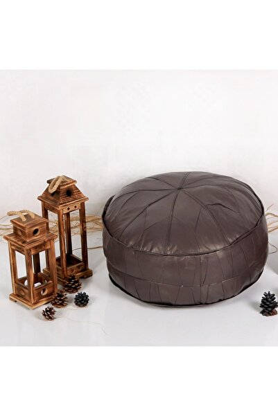 Ottoman Pouffe Şok Fiyat Açılışa Özel %50 Off! Art Deco El Yapımı Hakiki Deri Orijinal Bohem Ottoman Puf Minder60cm