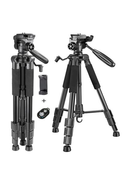 Dymax 175cm Tripod Kamera Fotoğraf Makinesi Canon Nikon Sony Için Telefon Tut...
