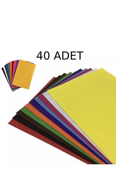 nistabolje 40 Pieces of Felt Mixed Color - A4 Size 20x30 Cm