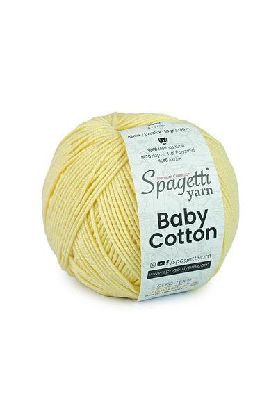 Spagettiyarn Βρεφικό Βαμβακερό Νήμα Πλεκτό Βανίλια