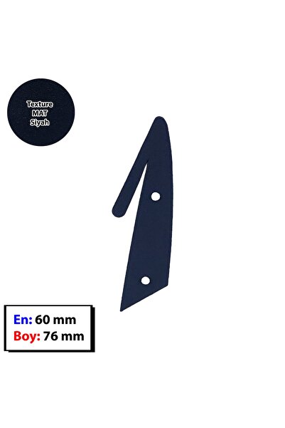 Decorative Matte Black Wrought Iron Door Number 1 No - Building Apartment Shutter Garden Screw Door Number