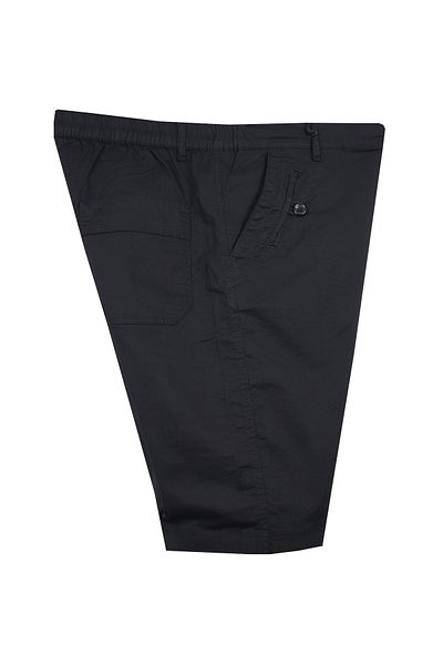 marufshop Σορτς Gabardine μεγάλου μεγέθους με πλαϊνές τσέπες Dekons Μαύρο