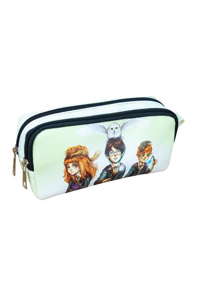 OneSize Pencil Case Anime-manga Harry Potter Themed Two-Compartment Vegan Leather (DOUBLE EYE PENCIL HOLDER)