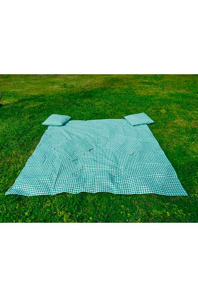Angels' Collection Green Gingham Picnic Set 5 Pieces