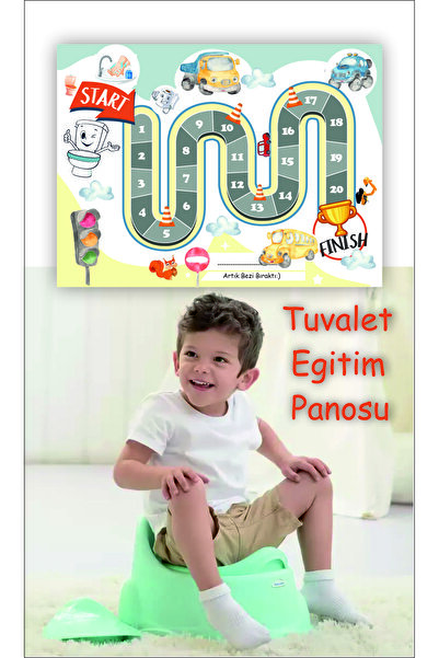 Think And Print Eğlenceli Ve Eğitici Tuvalet Eğitimi Sticker Panosu 30 X 40cm